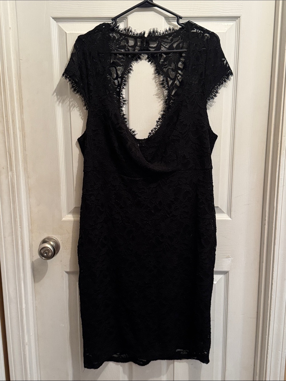 NWT Torrid Black Lace Surplice Skater Dress - Size 1 / 1X